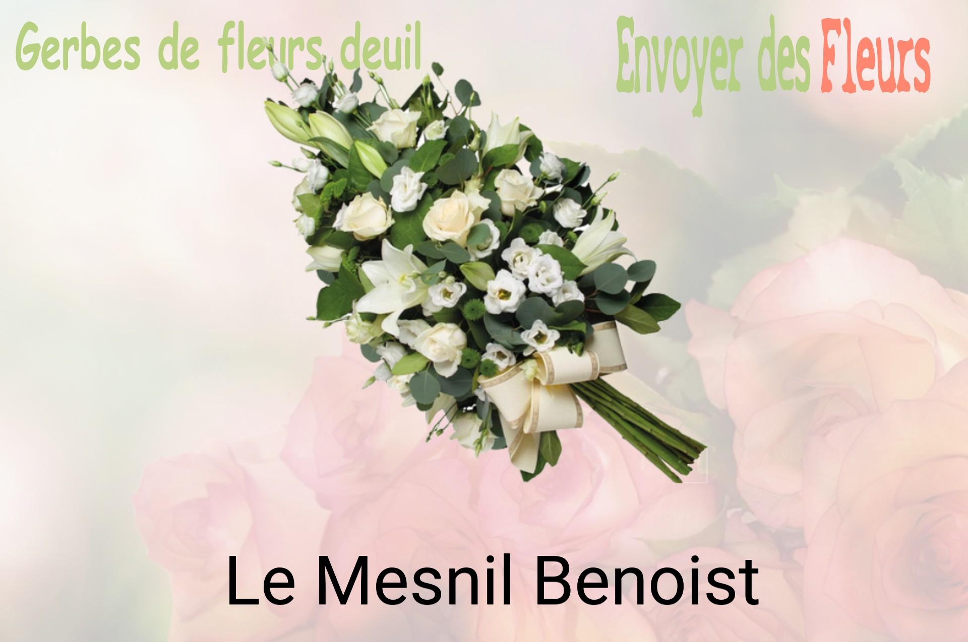 Gerbe de fleurs de deuil livrée à Le Mesnil-Benoist